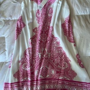 Boutique pink and white mini dress